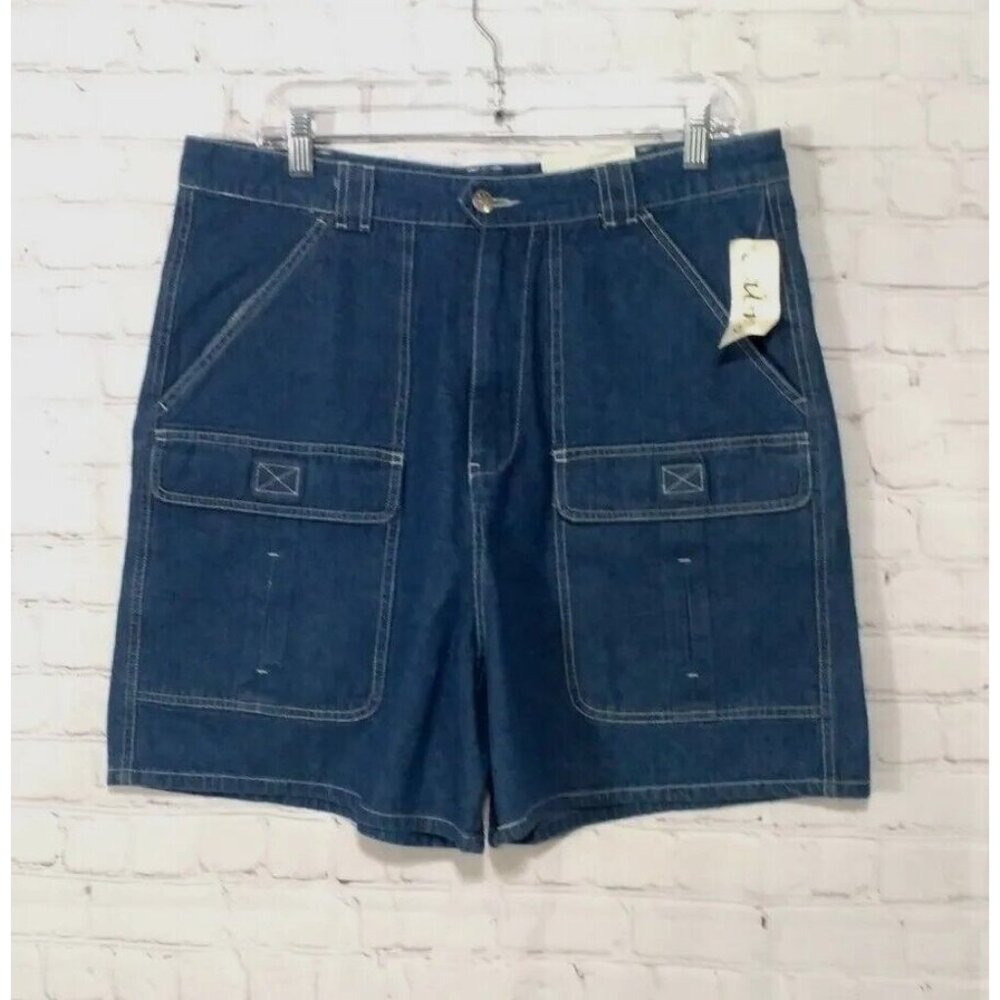 Sabree Blue Jean Shorts Women's Plus Size 18 Mid Rise